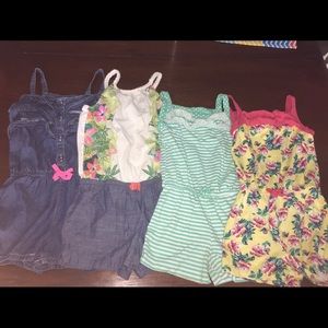 4 toddler rompers.